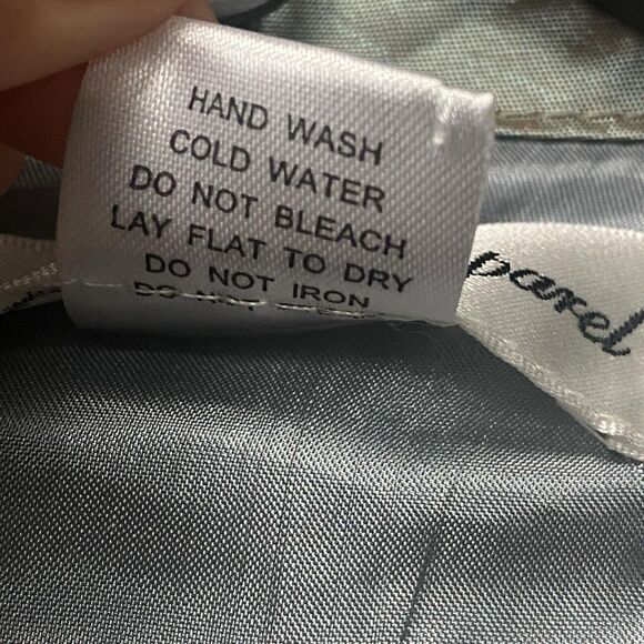 General Apparel Sz Large Green Bling Zip Jacket Top Crinkle Texture Evening - Picture 8 of 9